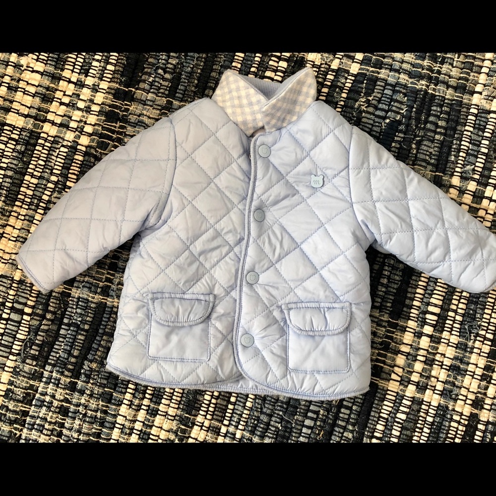 Mayoral light blue quilted jacket 1-2m, 60cm